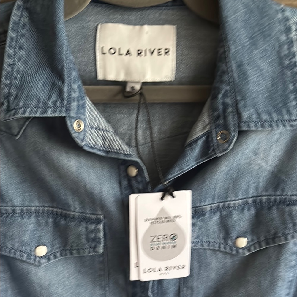 Lola River Denim Button-Up Shirt - Picture 2 of 6